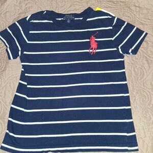 Polo by Ralph Lauren Kids Blue and White Striped Tee